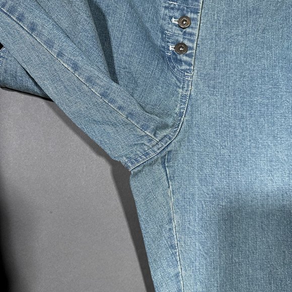 I.E. Relaxed Button‎ Fly Capri/Jeans Floral Stencil Hem Front/Back/Waist Size 8 - Picture 7 of 16